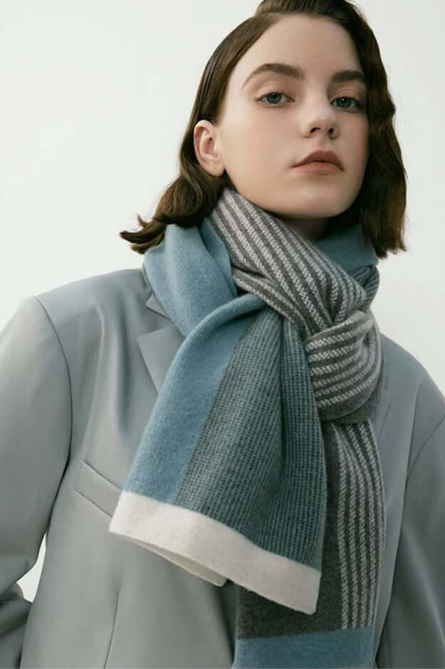 Striped Scarf - Warm Winter Wrap