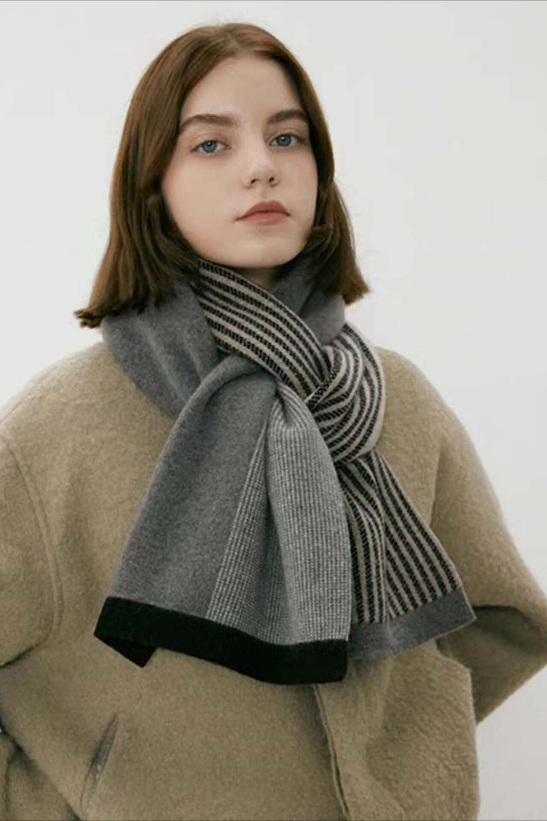 Striped Scarf - Warm Winter Wrap