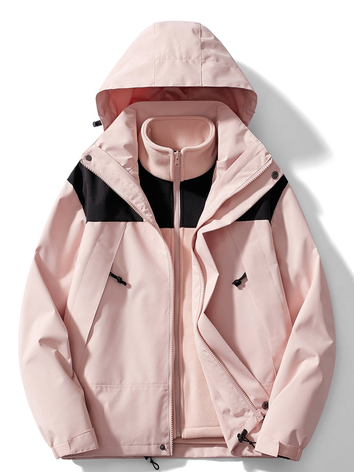 Women's 3-in-1 Fleece Winter Jacket with Hood