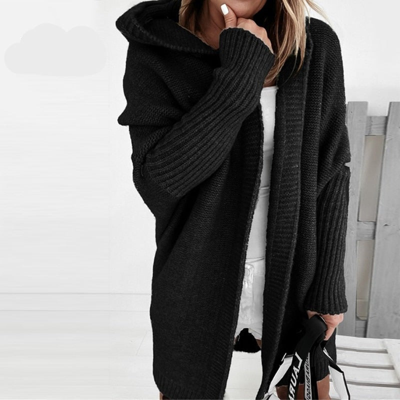 Oversized Hooded Cardigan for Women, Cozy Layering