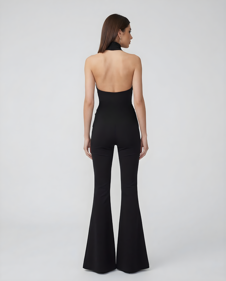 Brandi | Halter Neck Jumpsuit with Flared Leg