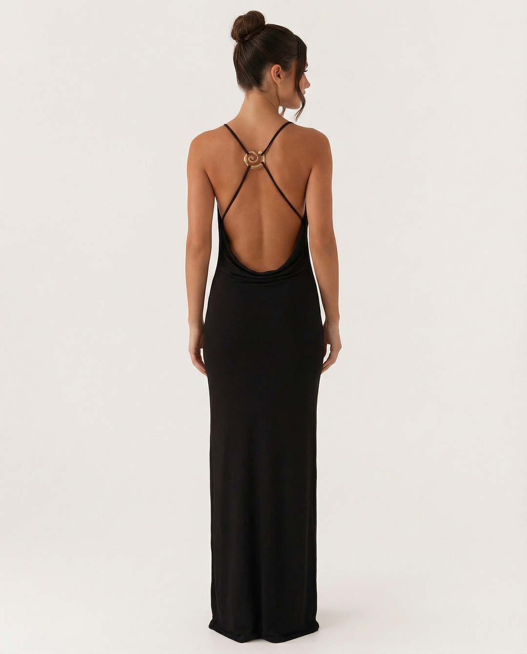 Sherri | Maxi Dress with Cowl Neck and Open Back