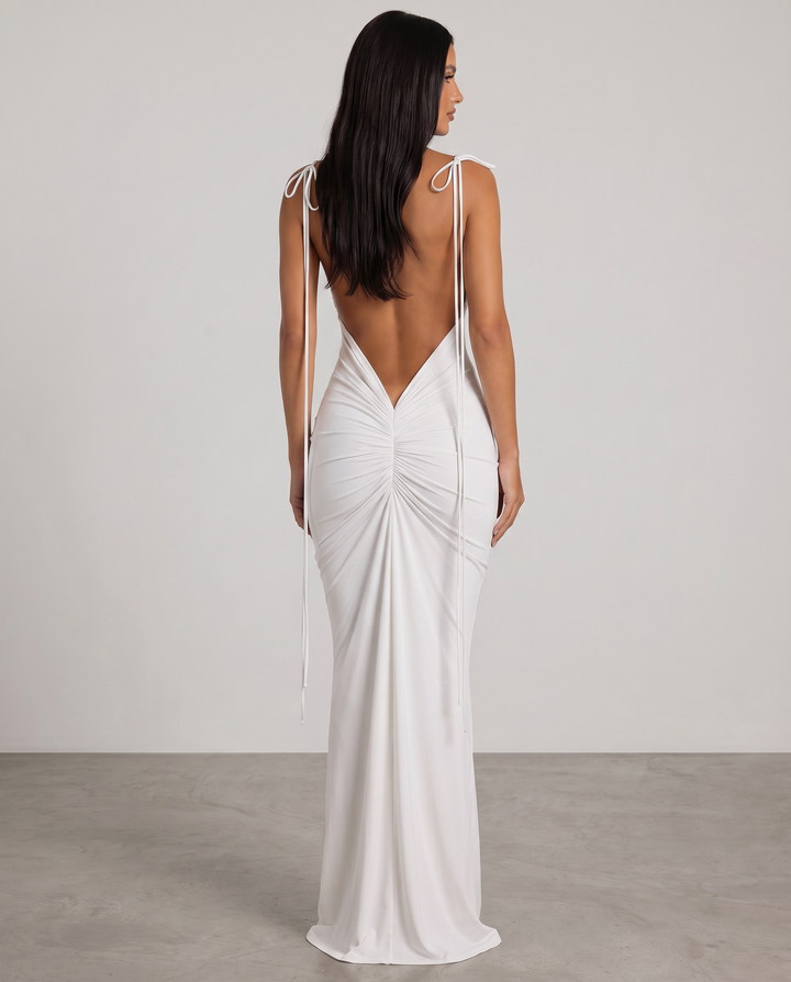 Helen | Slip Maxi Dress with Open Back
