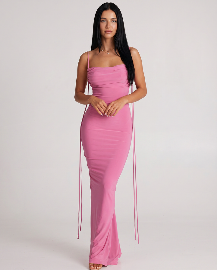 Helen | Slip Maxi Dress with Open Back
