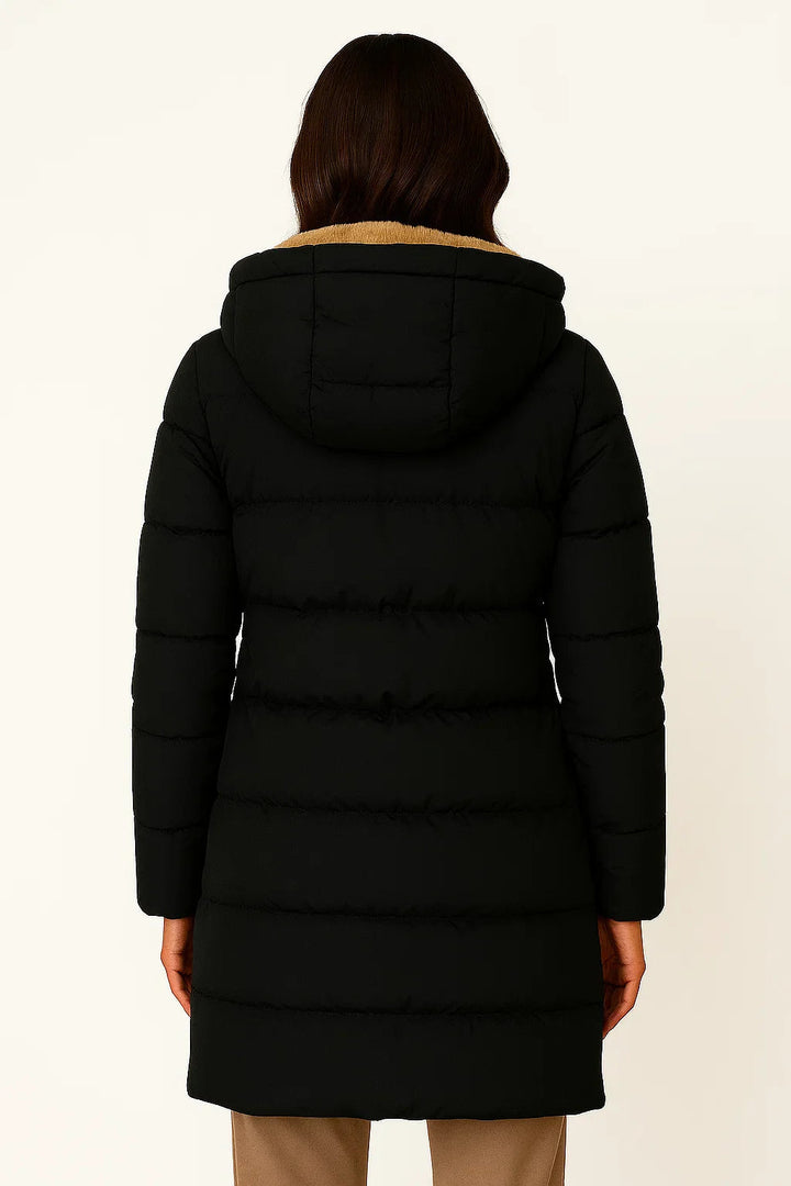 Nora Women's Black Puffer Jacket | Insulated, Stylish Autumn & Winter Outerwear