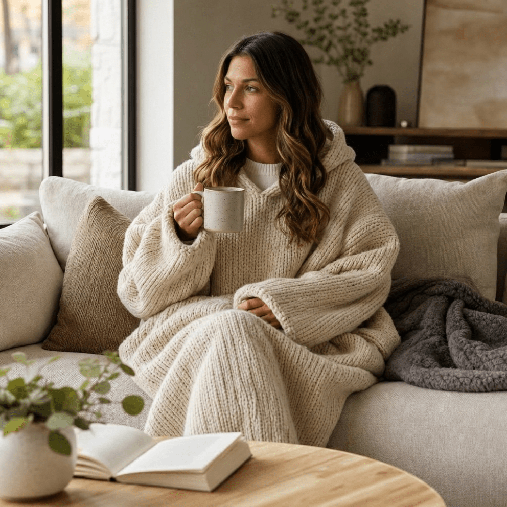 Cozy Knit Lounge Hoodie
