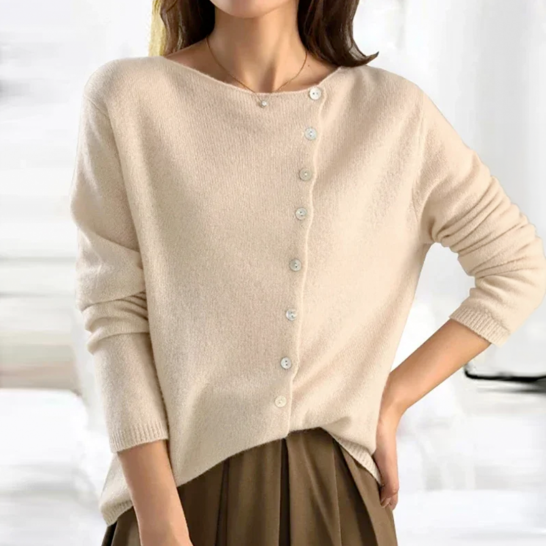 Hazel Wool Cotton Blend Cardigan, Fall Knit