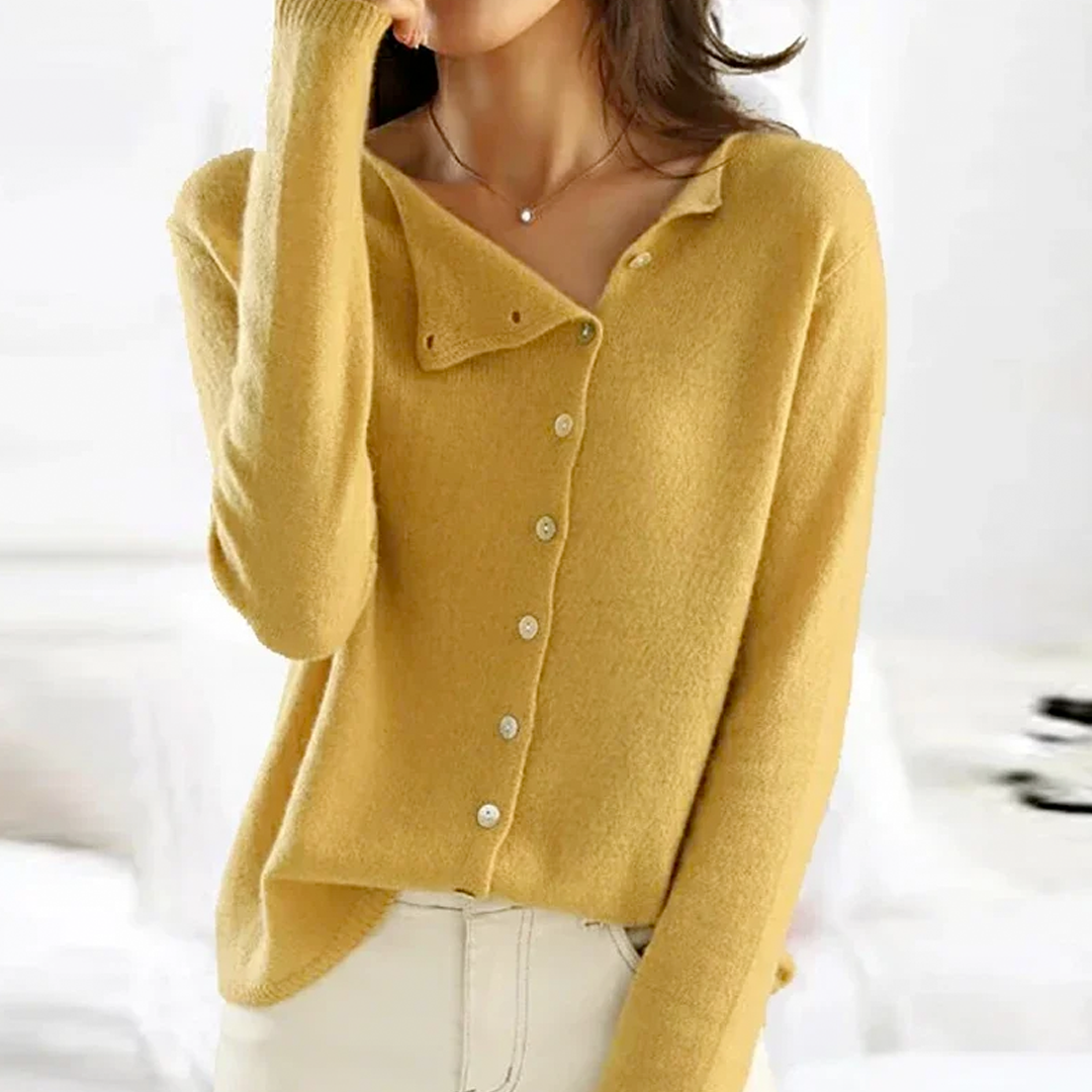 Hazel Wool Cotton Blend Cardigan, Fall Knit