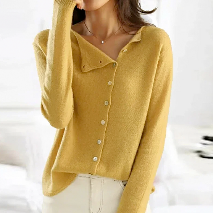 Hazel Wool Cotton Blend Cardigan, Fall Knit