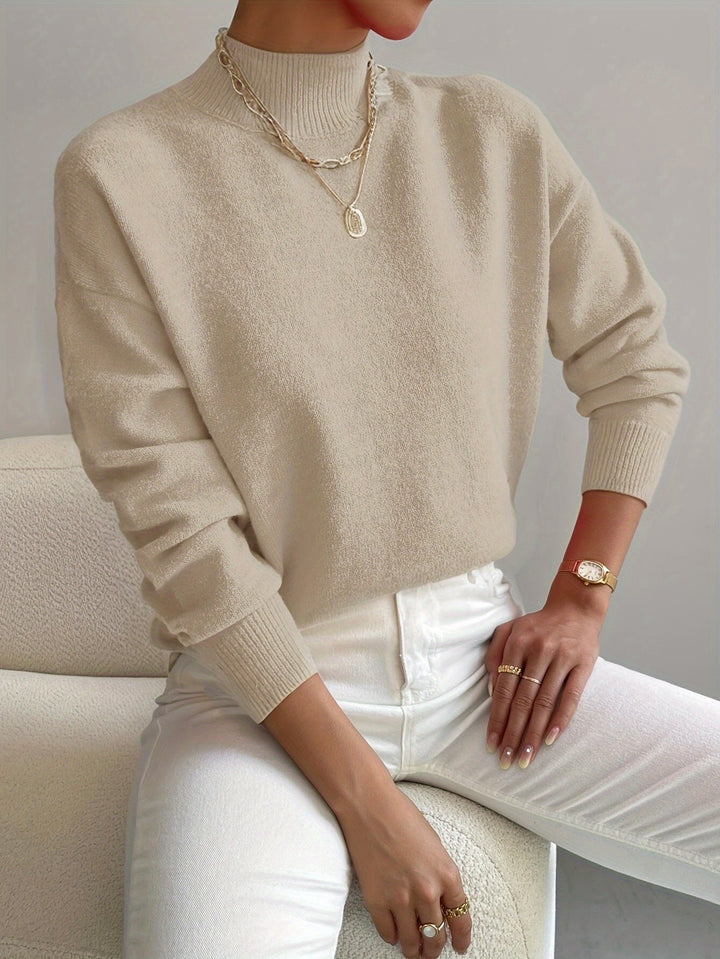 Mara | Women's Relaxed Mock-Neck Fleece Sweatshirt