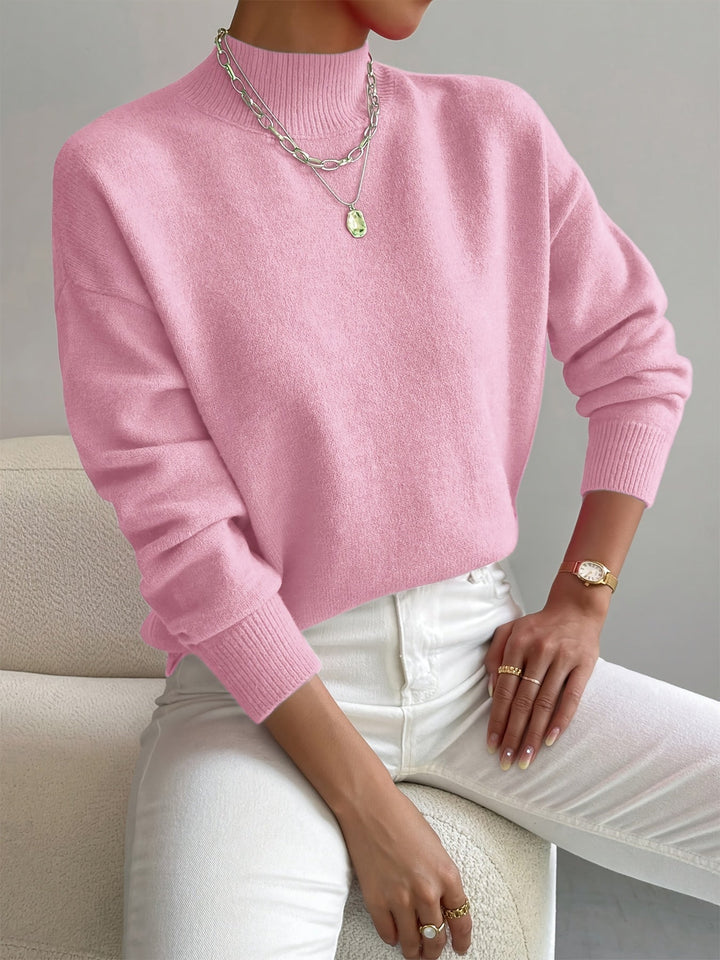 Mara | Women's Relaxed Mock-Neck Fleece Sweatshirt