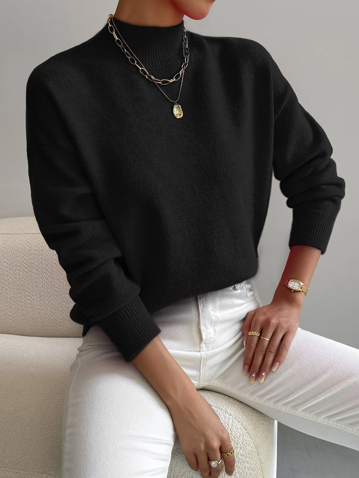 Mara | Women's Relaxed Mock-Neck Fleece Sweatshirt