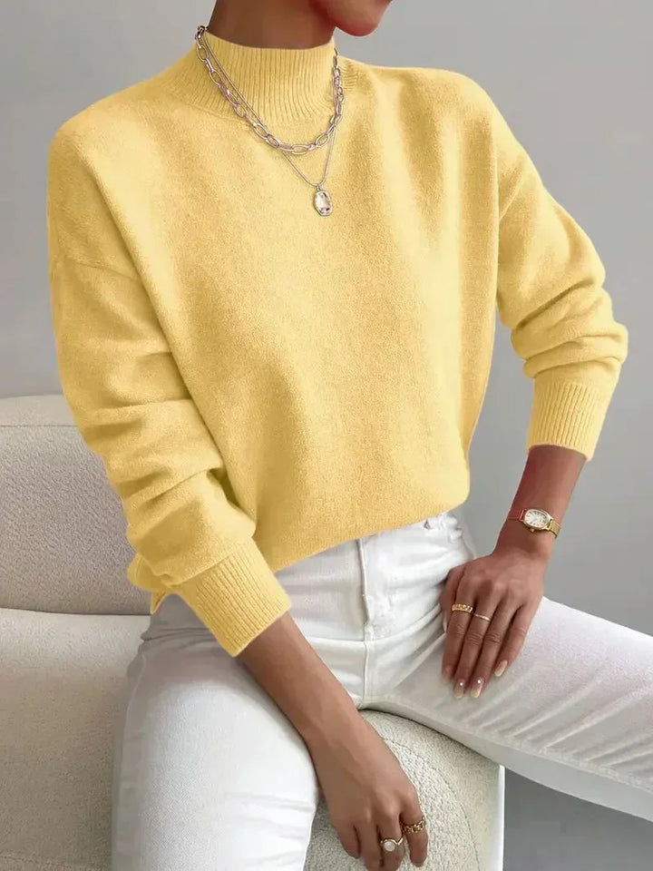 Mara | Women's Relaxed Mock-Neck Fleece Sweatshirt