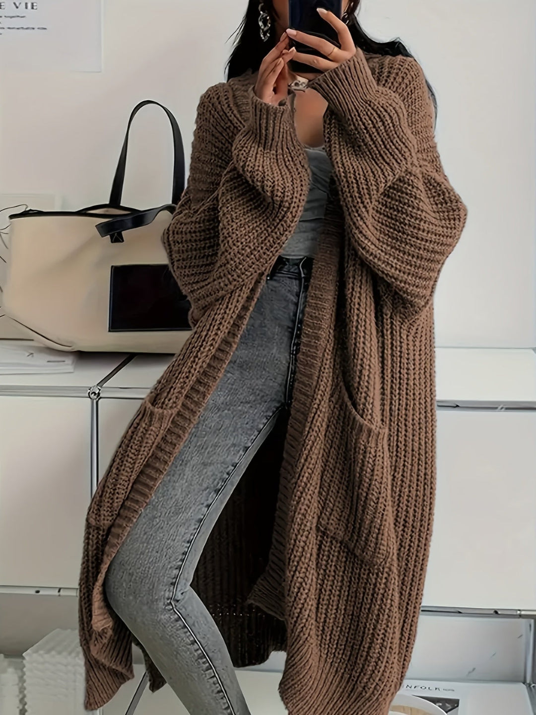 Rowena | Women's Oversized Long Knit Cardigan