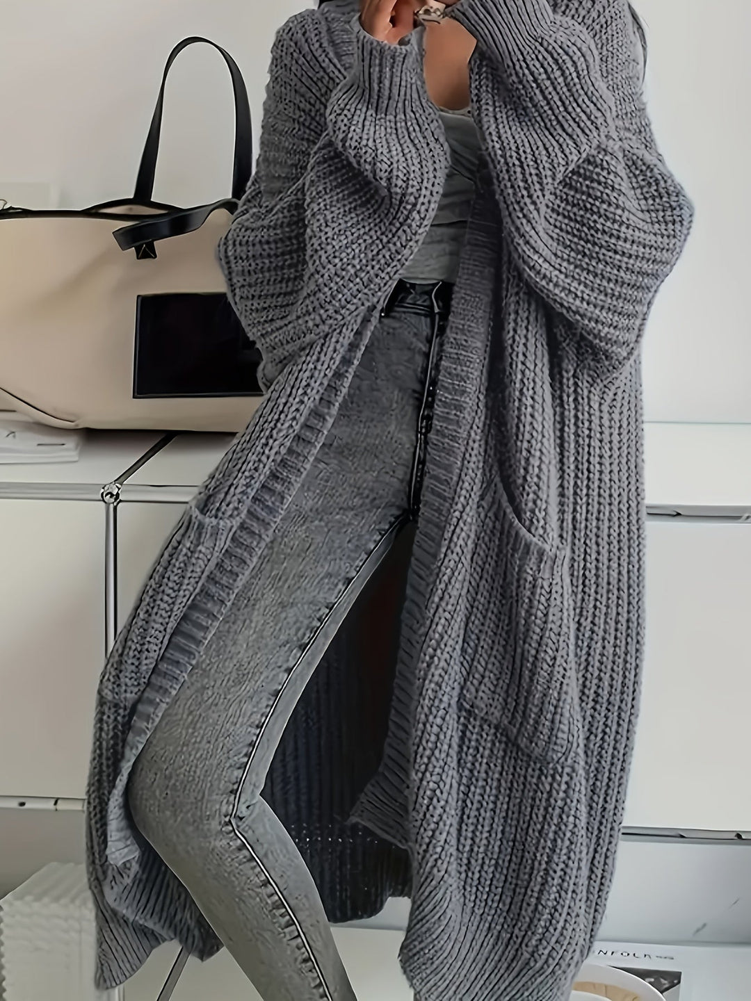 Rowena | Women's Oversized Long Knit Cardigan