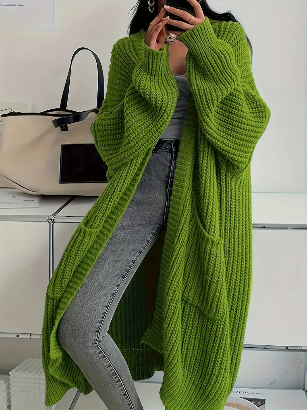 Rowena | Women's Oversized Long Knit Cardigan