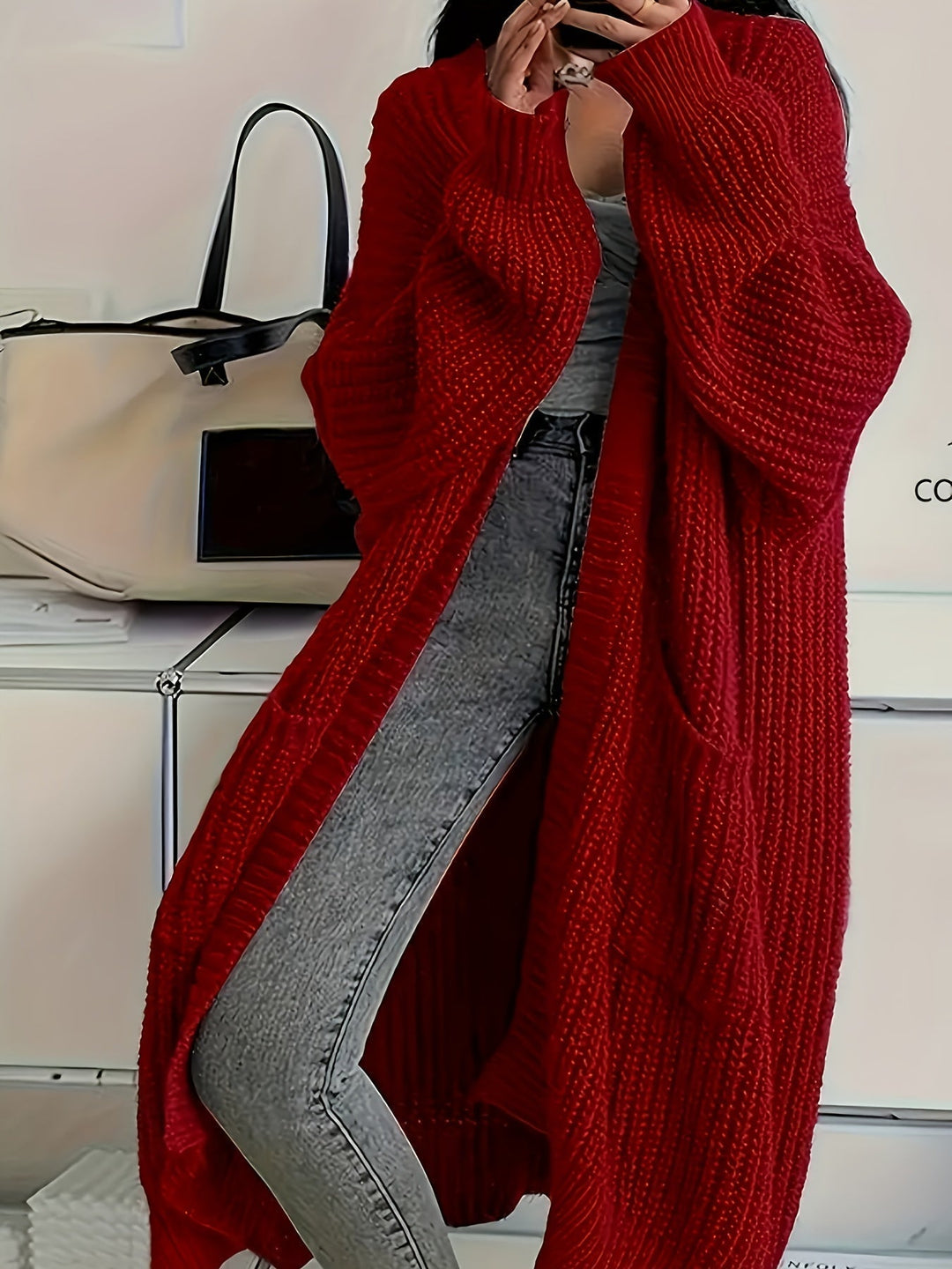 Rowena | Women's Oversized Long Knit Cardigan