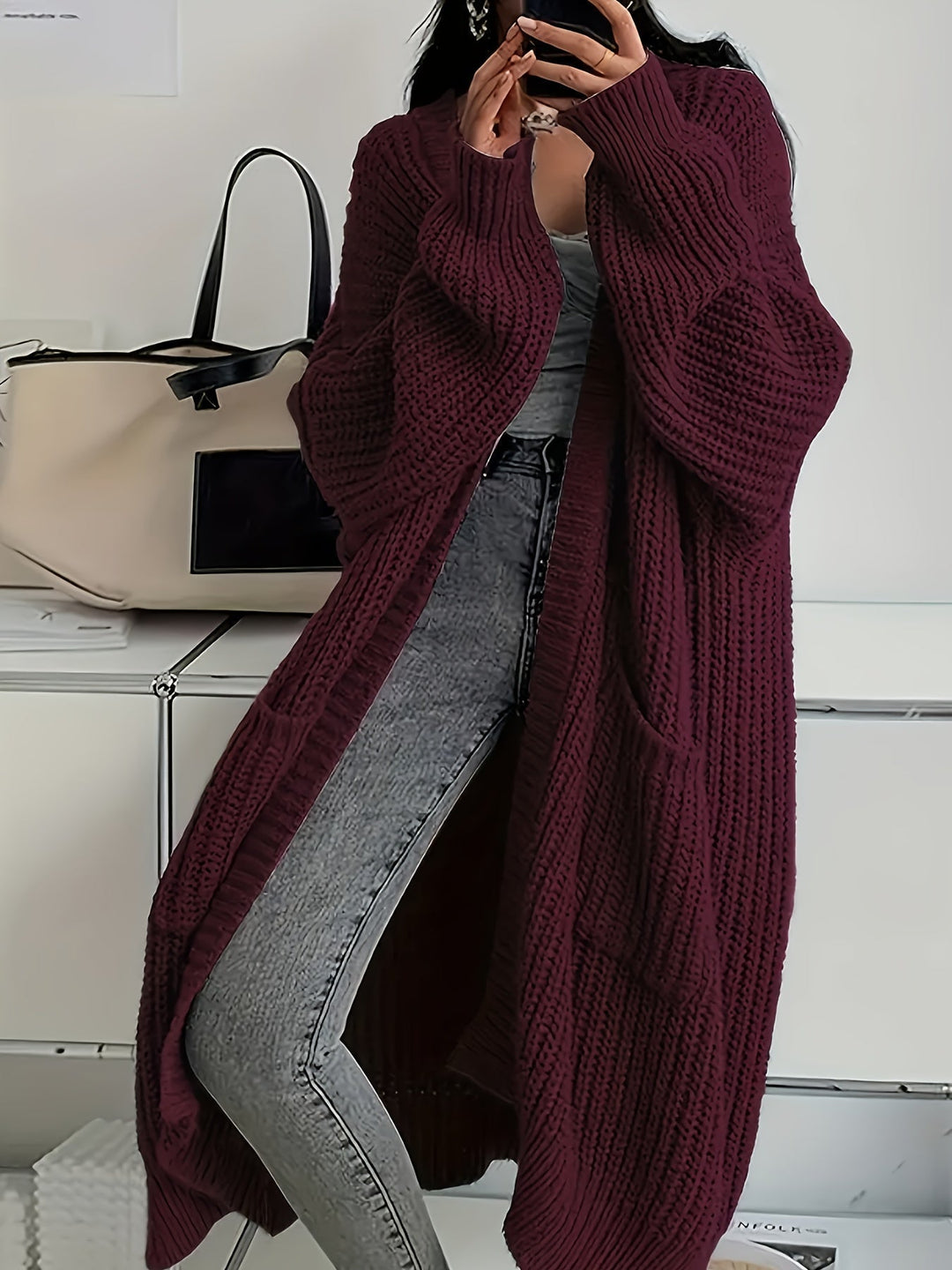 Rowena | Women's Oversized Long Knit Cardigan