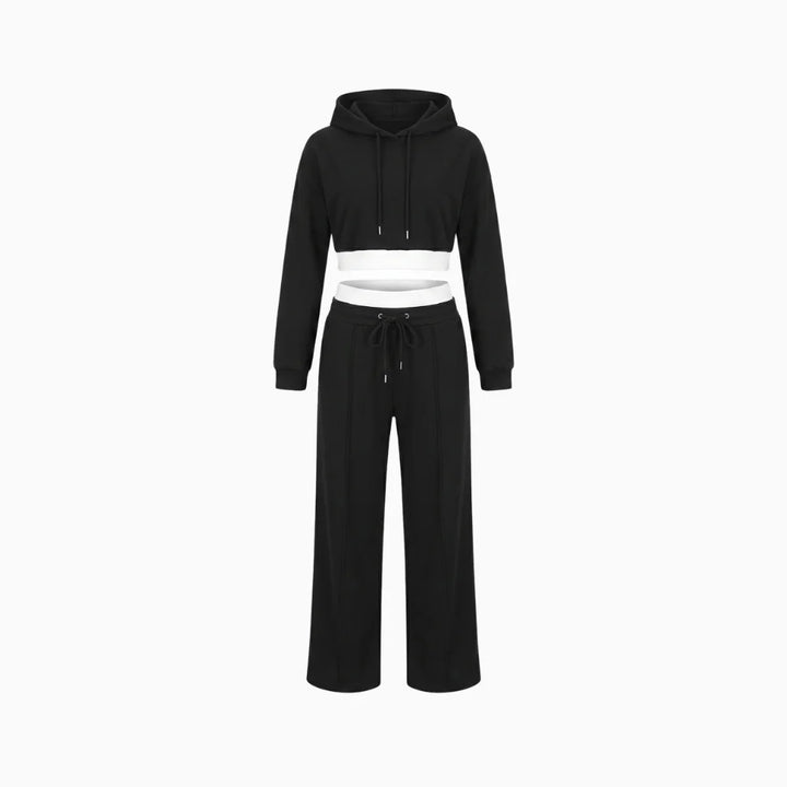 Women's Hoodie Tracksuit Set – Wide Leg Relaxed Lounge Fit