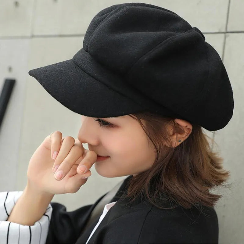 Women's Classic Retro Balloon Hat for Stylish Warmth