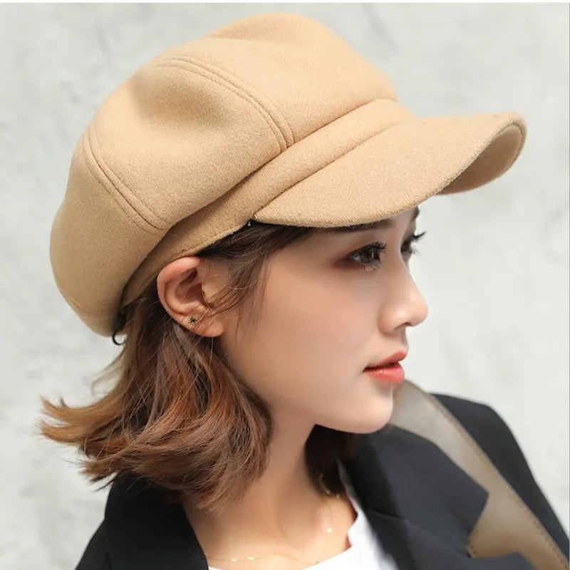 Women's Classic Retro Balloon Hat for Stylish Warmth