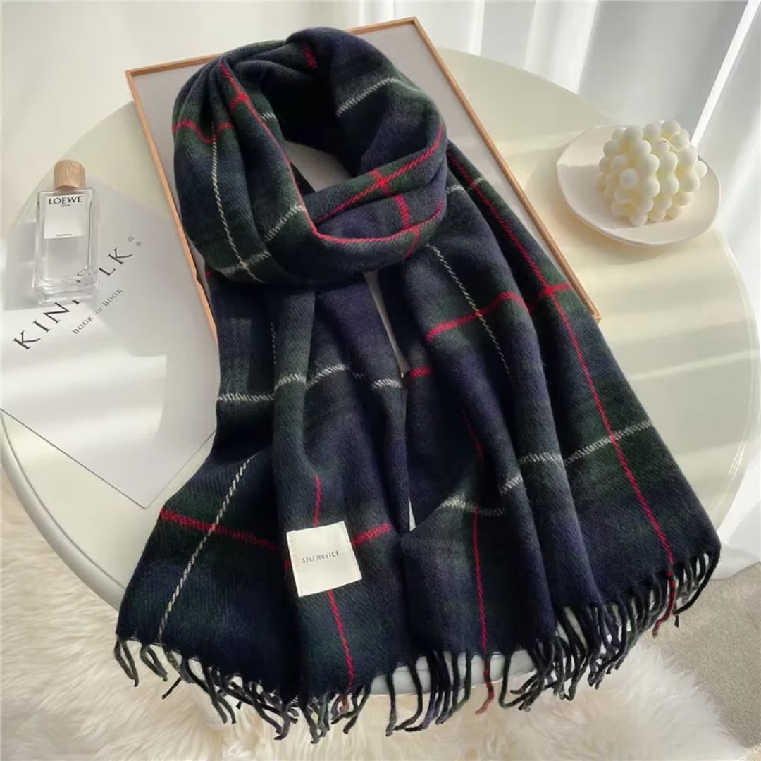 Women's Stylish Knitted Scarf with Tassels