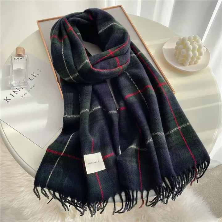 Women's Stylish Knitted Scarf with Tassels